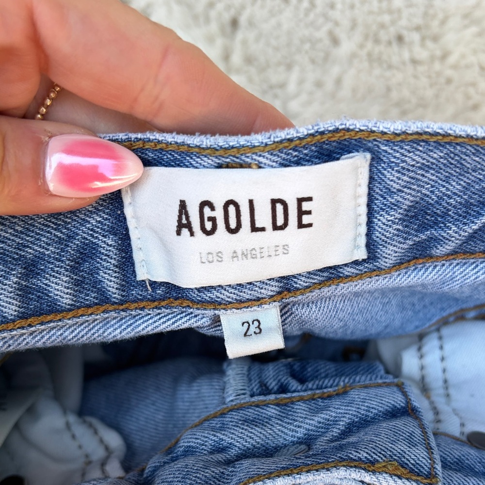 Agolde 90s Pinch Waist High Rise Straight Jeans in Harmonic - Picture 4 of 9